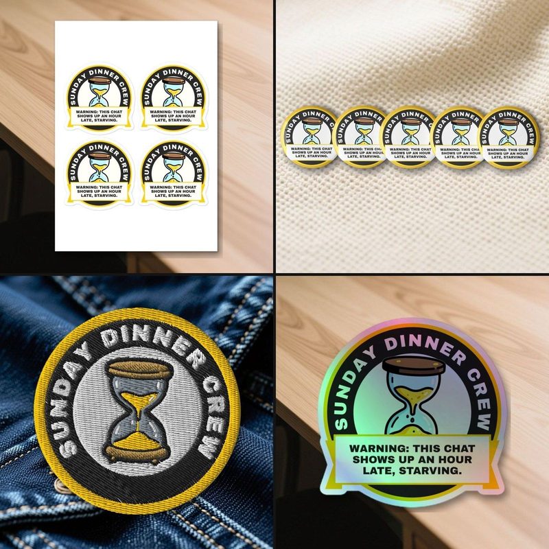 Make it real: stickers, buttons and patches